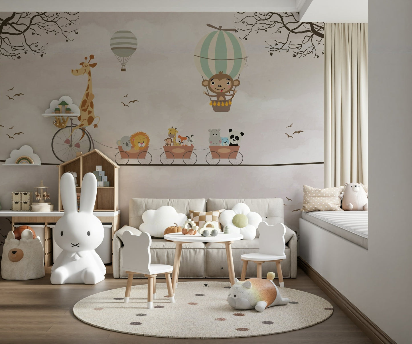 Biking on Sky Wall Mural - Wallanza