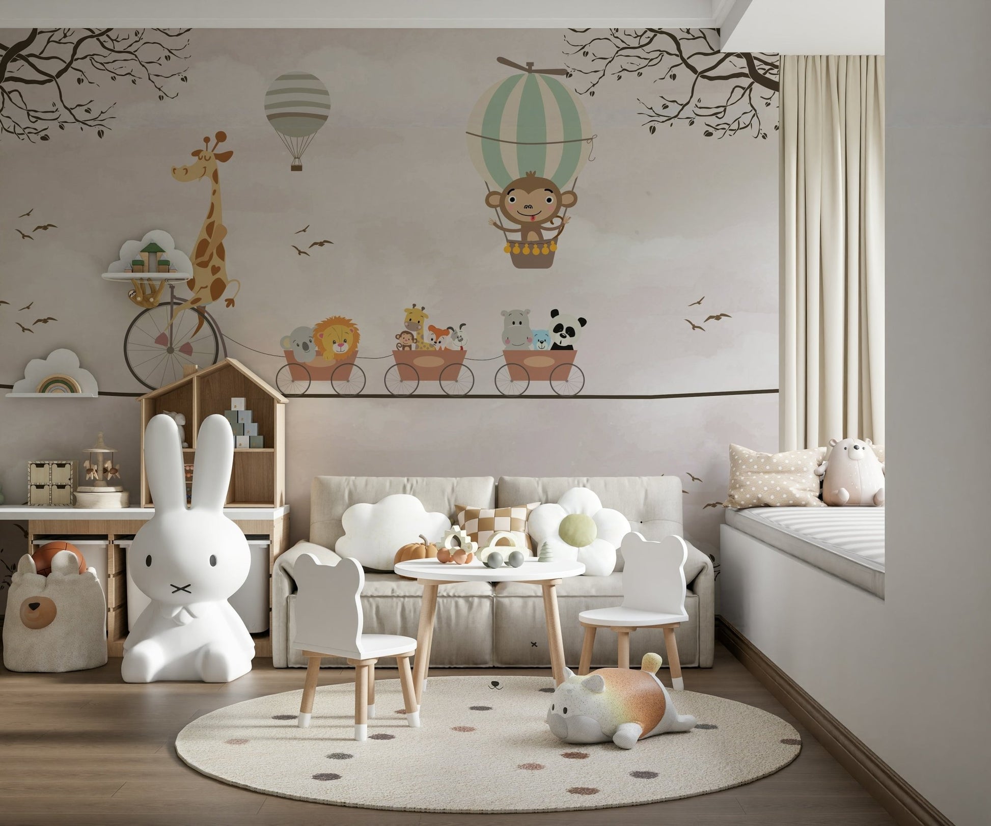 Biking on Sky Wall Mural - Wallanza