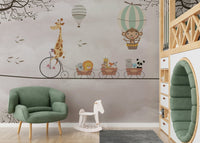 Biking on Sky Wall Mural - Wallanza