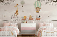 Biking on Sky Wall Mural - Wallanza