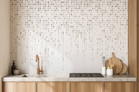 Modern binary wallpaper mural in black and gray color gradient.