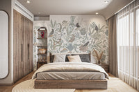 Birds and Leaves Wall Mural - Wallanza