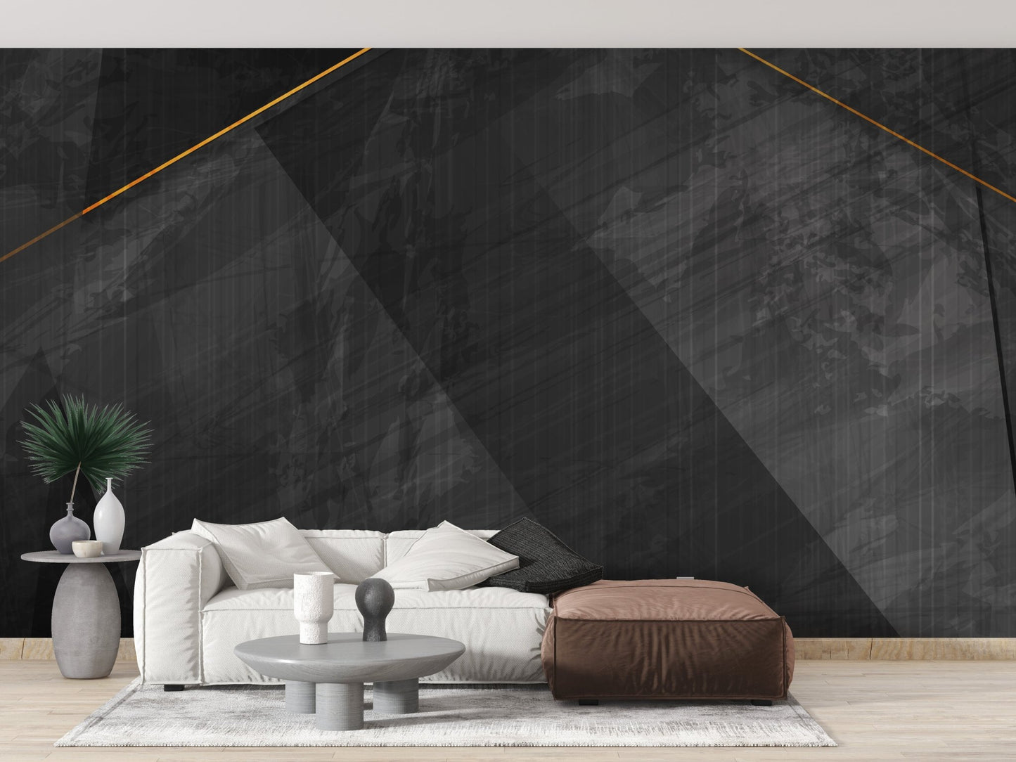 Luxurious black marble mural for walls
