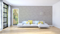 Minimal floral wallpaper mural with seamless jasmine pattern.
