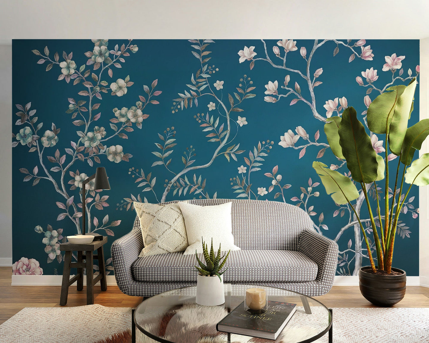 Blue Chinoiserie Wall Mural - Wallanza
