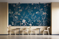 Blue Chinoiserie Wall Mural - Wallanza