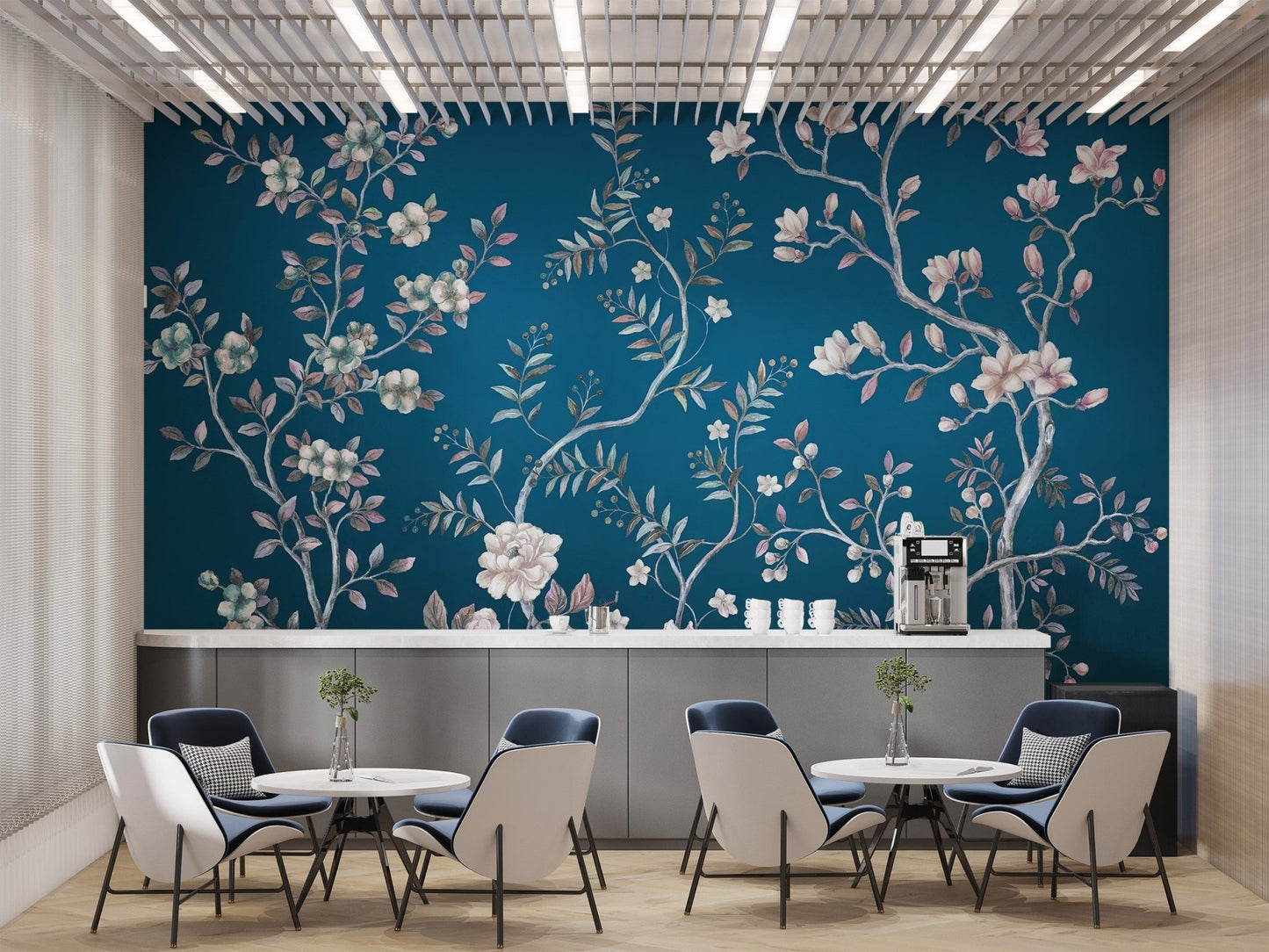 Blue Chinoiserie Wall Mural - Wallanza