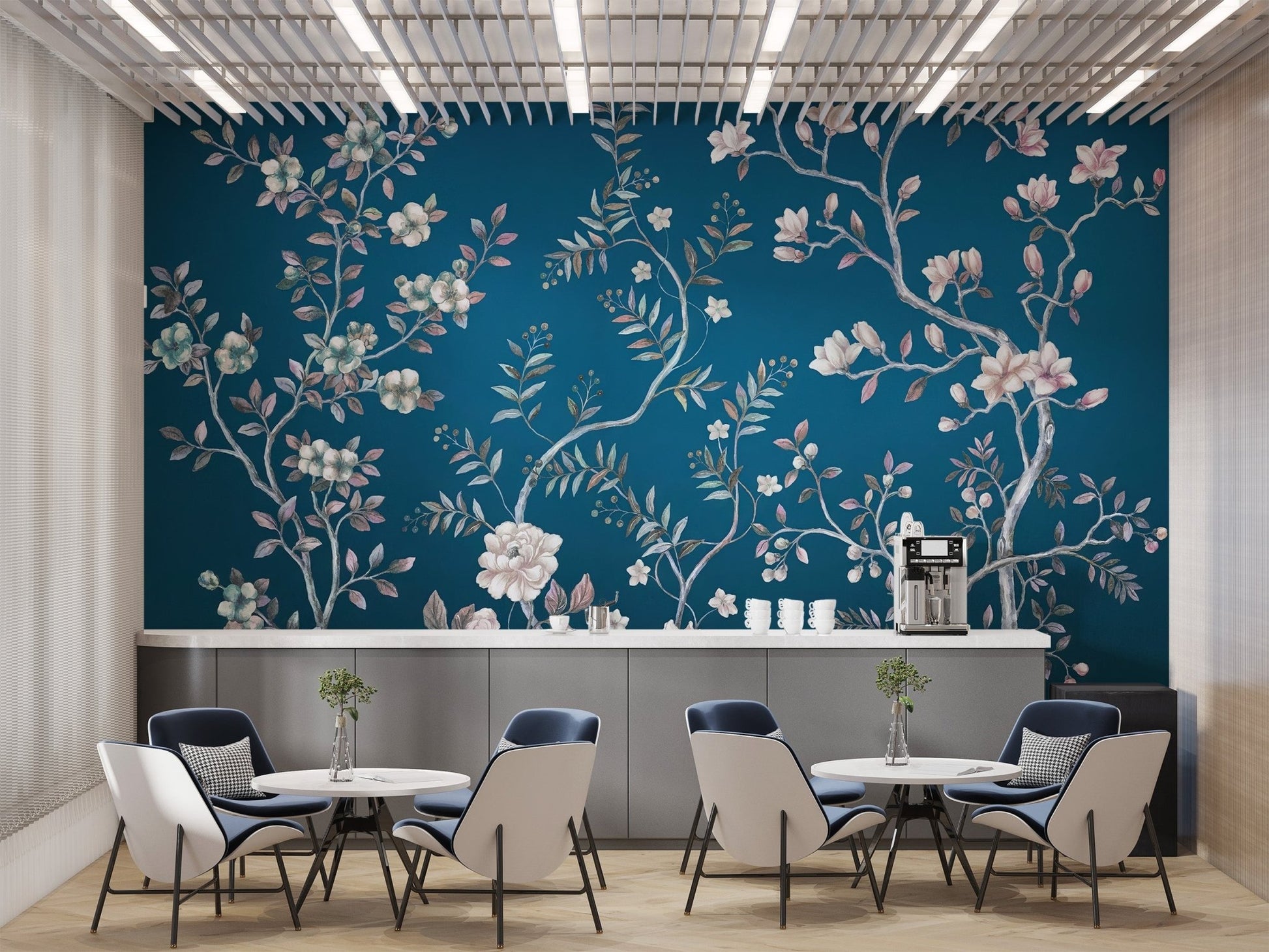Blue Chinoiserie Wall Mural - Wallanza