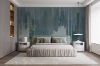 Blue Fade Abstract Wall Mural - Wallanza