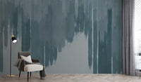 Blue Fade Abstract Wall Mural - Wallanza