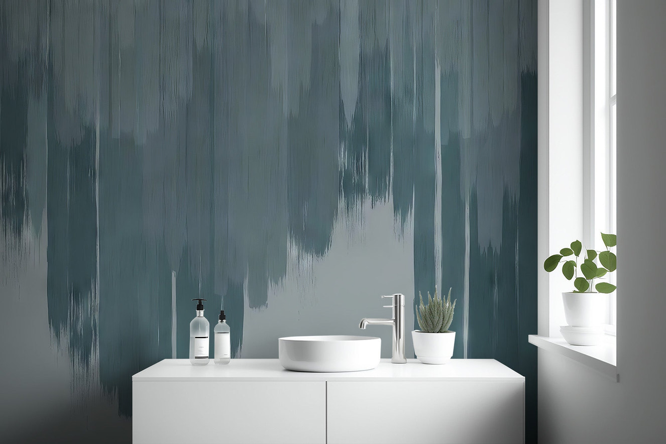 Blue Fade Abstract Wall Mural - Wallanza