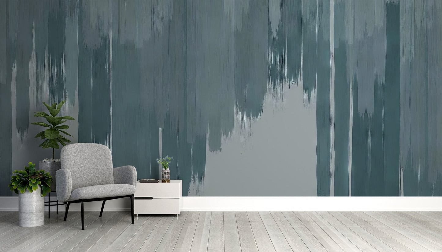 Blue Fade Abstract Wall Mural - Wallanza
