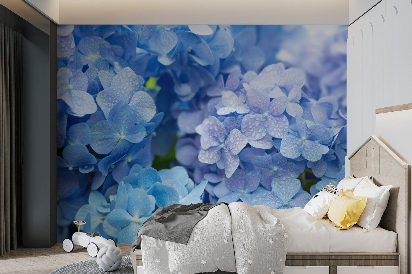 Blue Hydrangea Flower Wallpaper - Wallanza