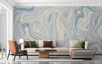 Blue Klint Misty Wall Mural - Wallanza