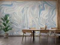 Blue Klint Misty Wall Mural - Wallanza