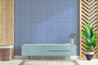 Rustic linen grid texture for wall murals