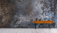 Blue Rust Abstract Wall Mural - Wallanza