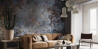 Blue Rust Abstract Wall Mural - Wallanza