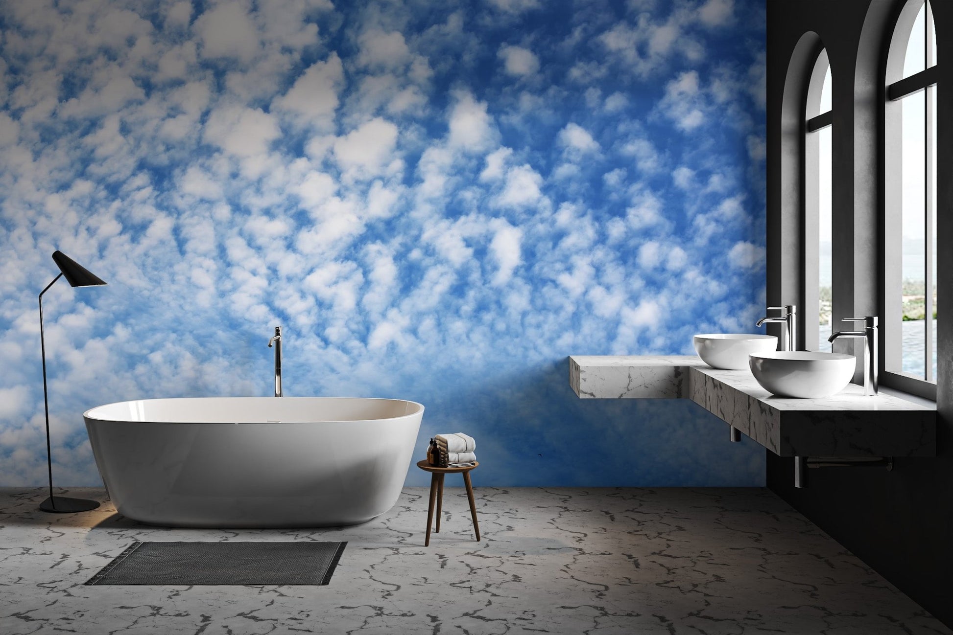 Blue Sky Cloudscape Wallpaper - Wallanza