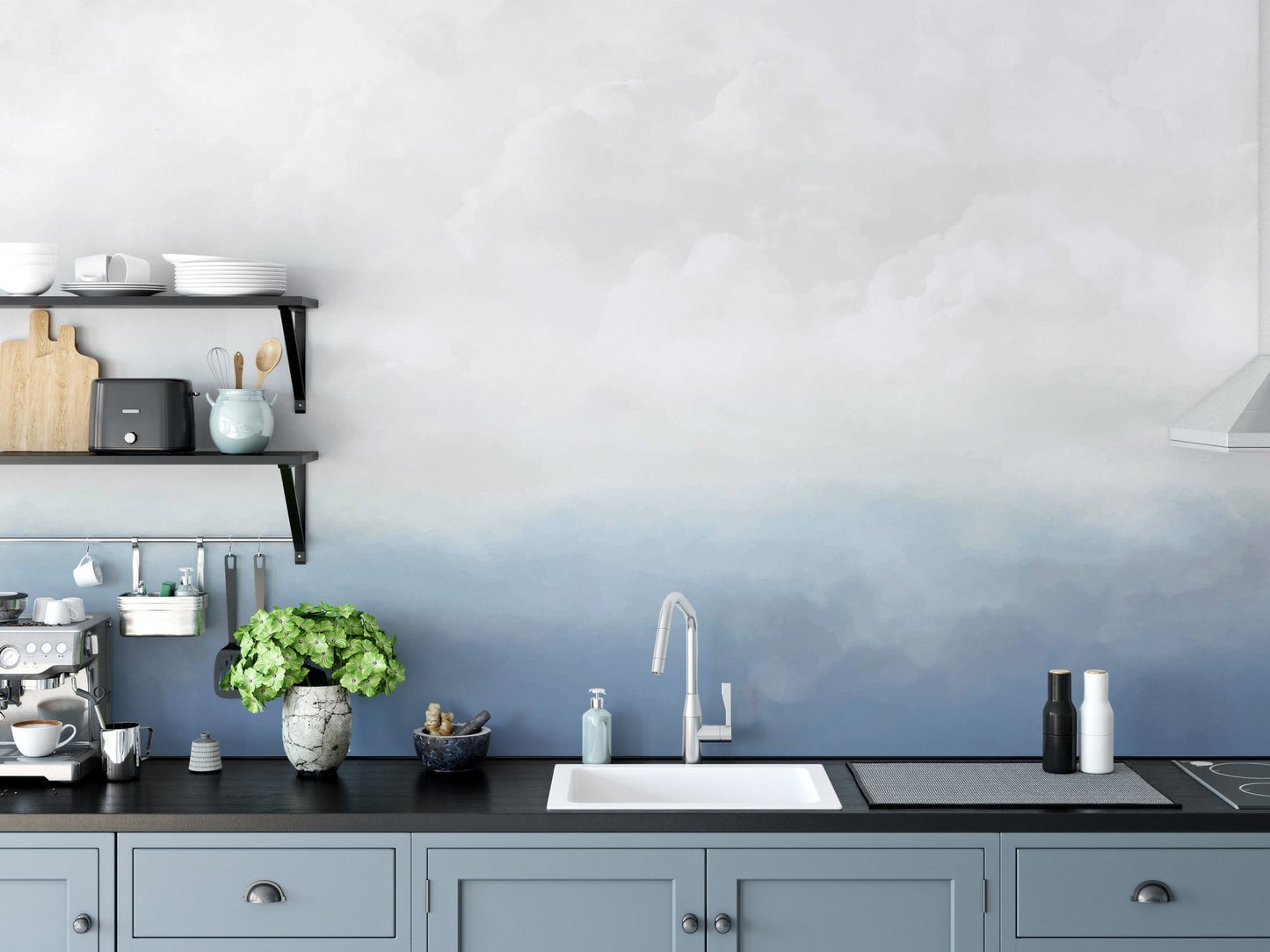 Blue Sky Wallpaper Mural - Wallanza