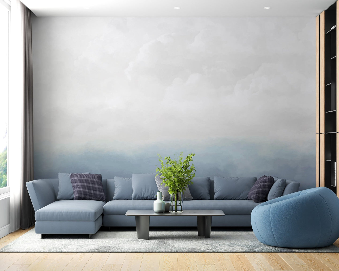 Blue Sky Wallpaper Mural - Wallanza