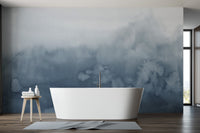 Blue Watercolor Wallpaper Mural - Wallanza