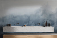 Blue Watercolor Wallpaper Mural - Wallanza