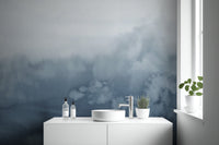 Blue Watercolor Wallpaper Mural - Wallanza
