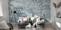 Blue Zoffany Scene Wall Mural - Wallanza