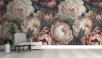Blush Peony Wallpaper Mural - Wallanza