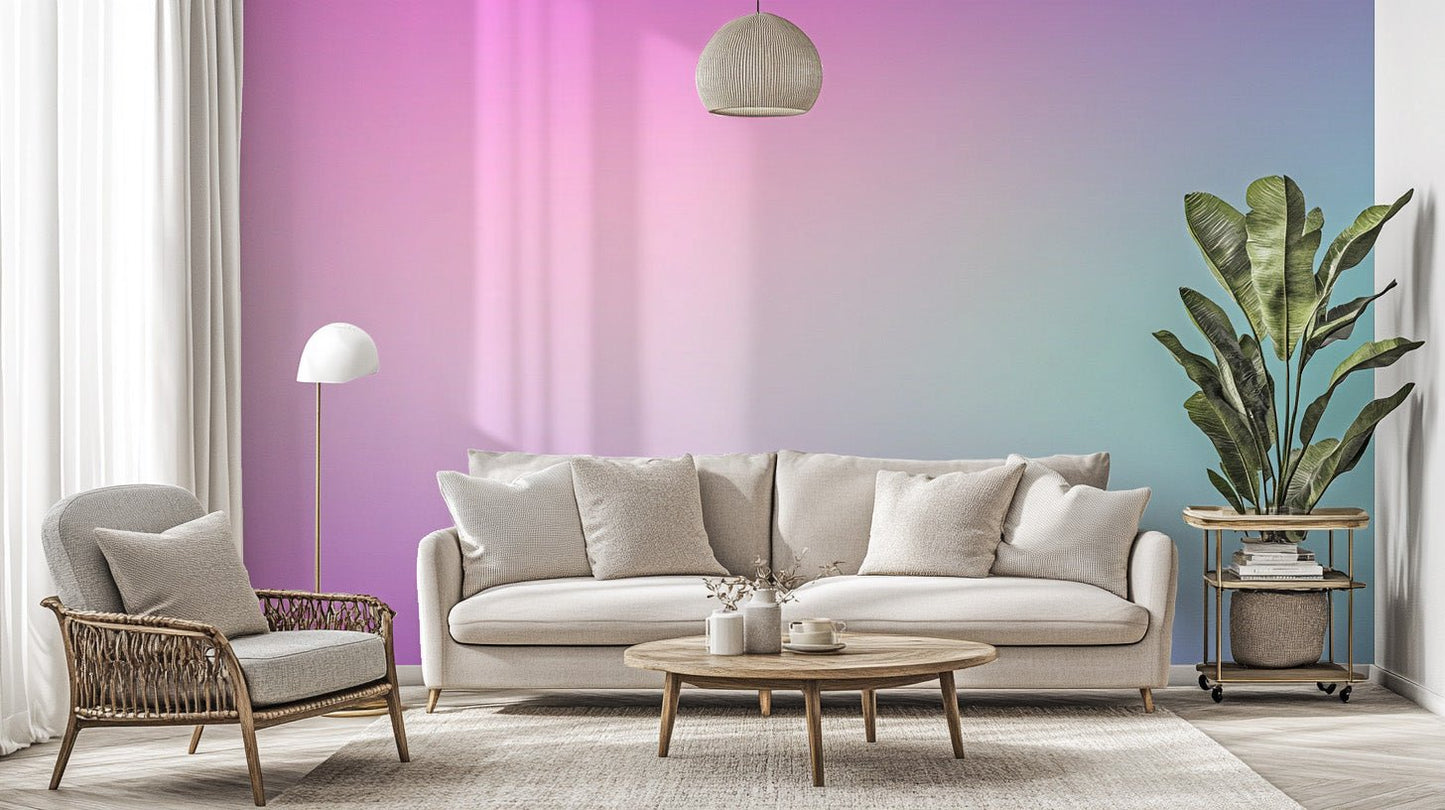 Elegant blush ombre wall mural for decor
