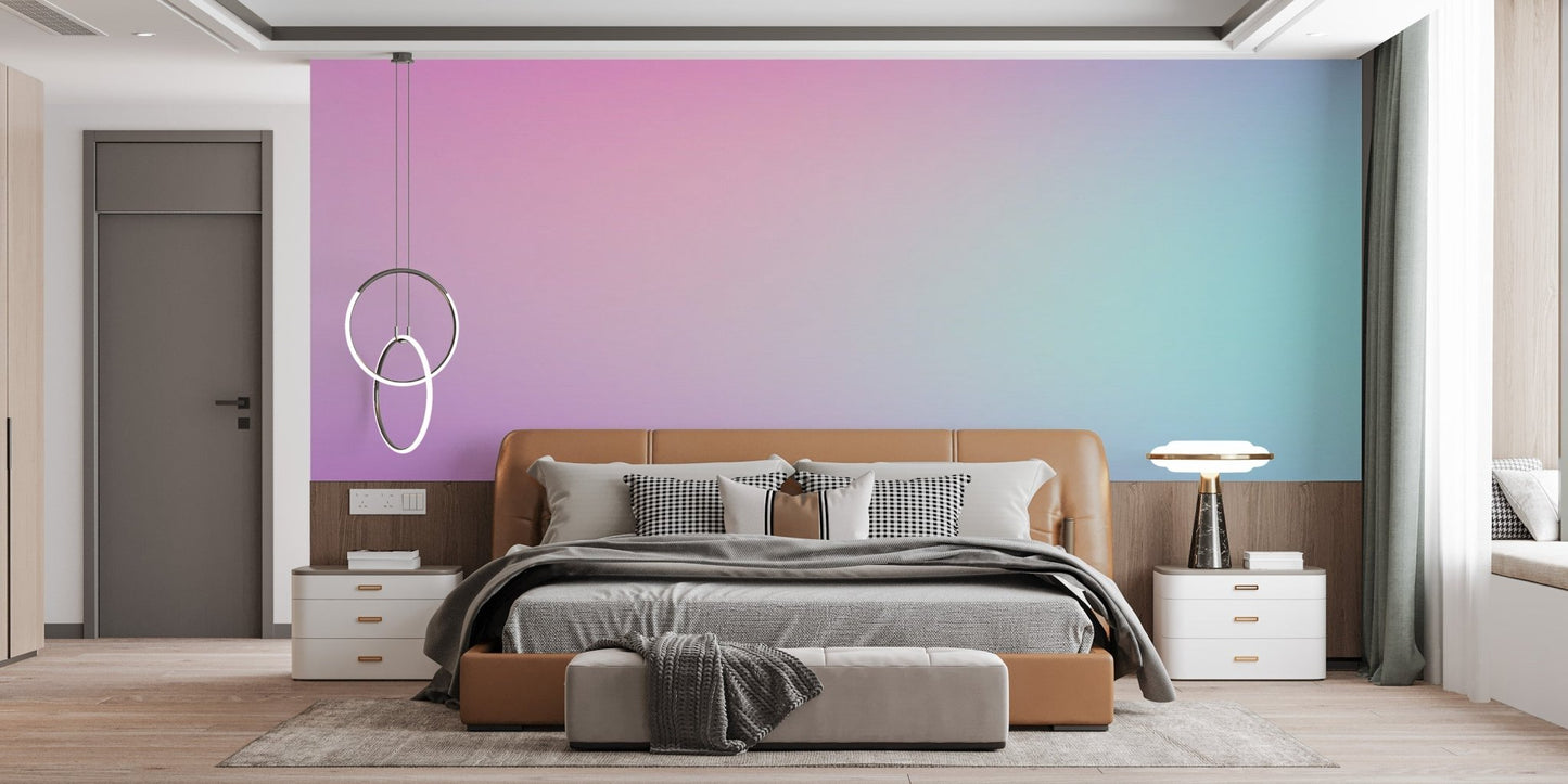 Artistic twilight ombre wall mural design
