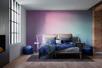 Subtle blush twilight mural for modern walls
