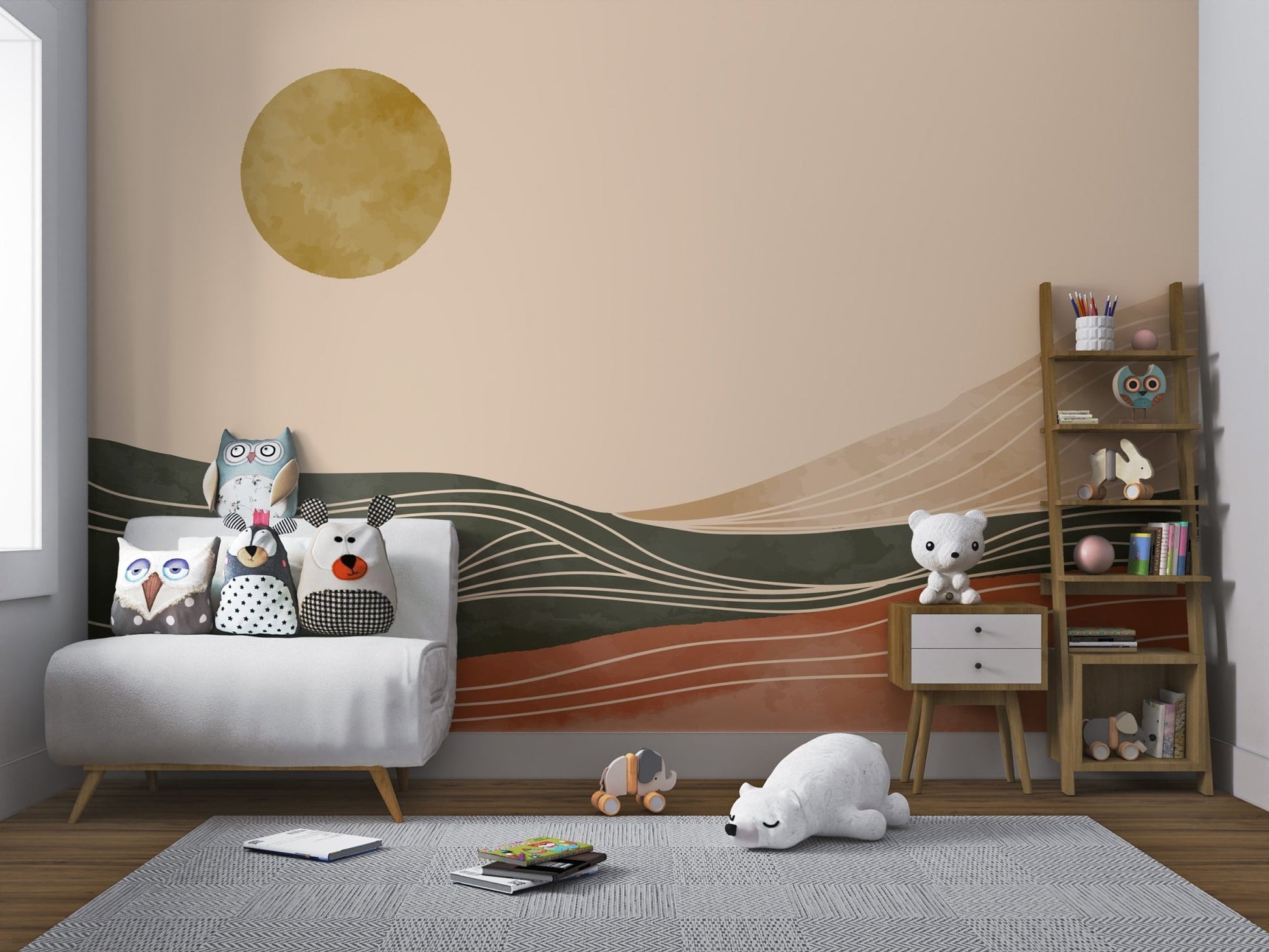 Boho Abstract Sunrise Wallpaper - Wallanza