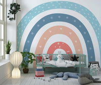 Boho Baby Rainbow Wall Mural - Wallanza