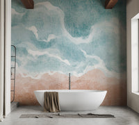 Textured beach wallpaper with gentle wave motion effect.