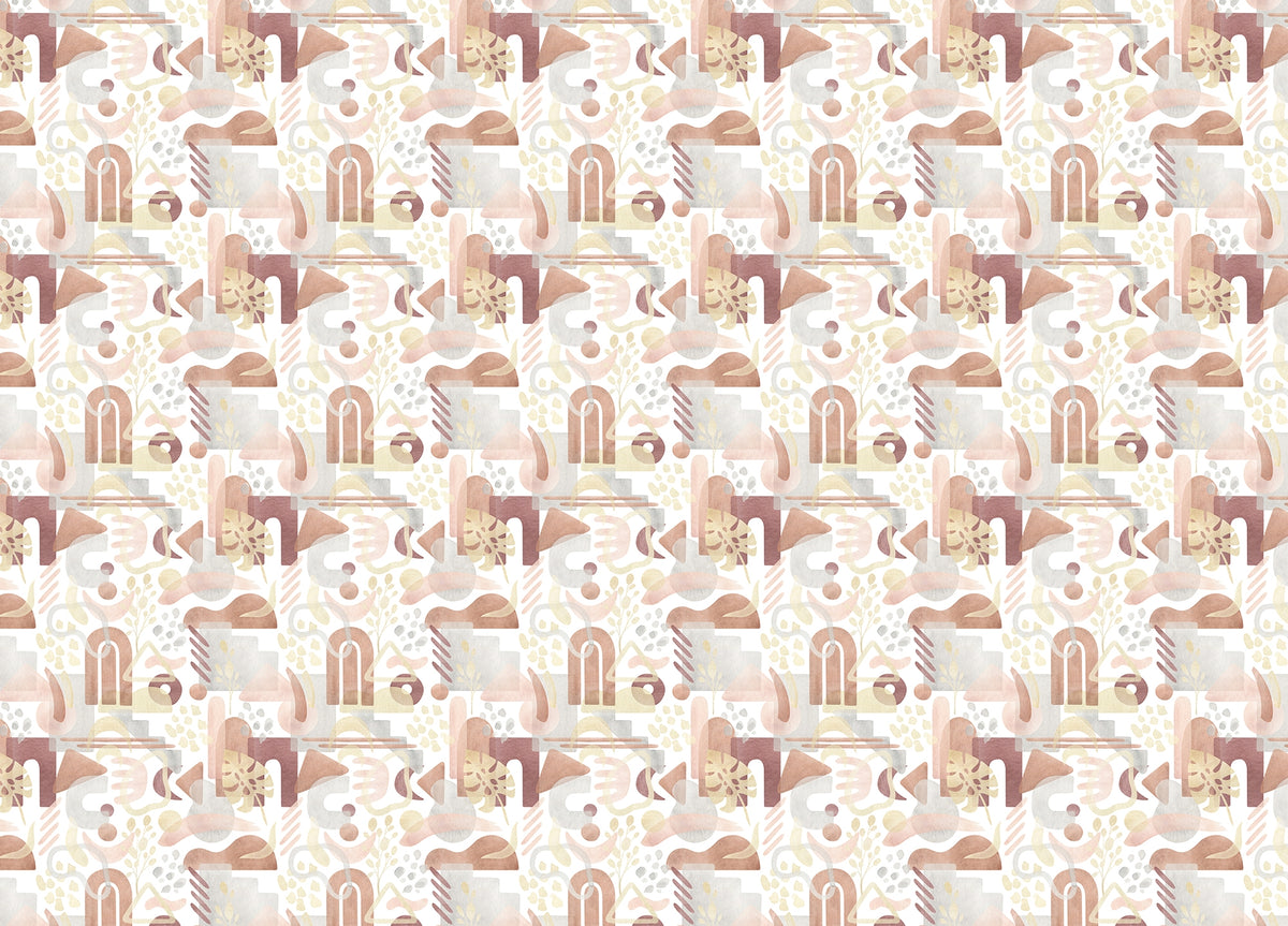 Watercolor Warm Pastel Colors Aesthetic Boho Wallpaper in your room