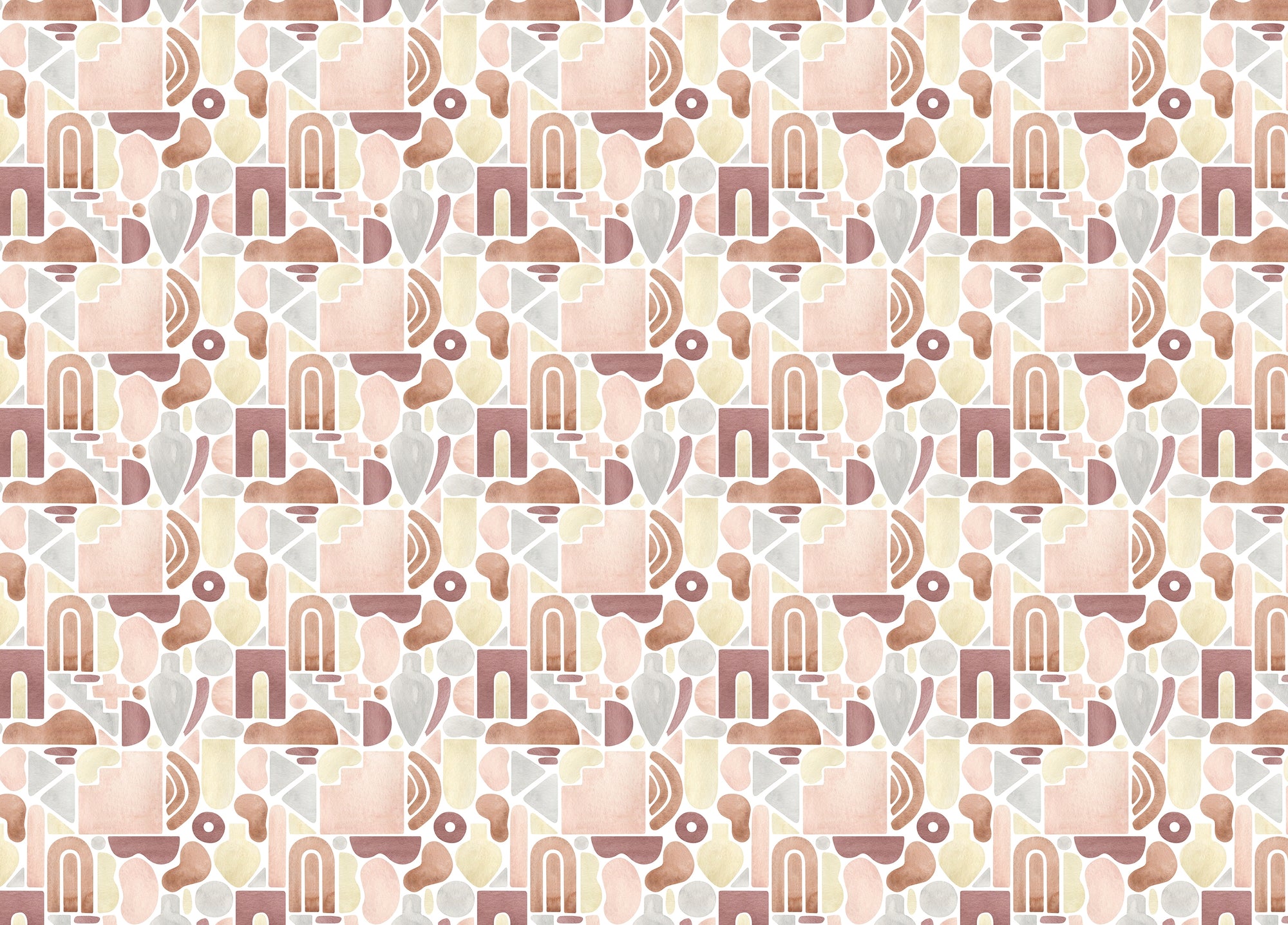Watercolor Abstract Pastel Colors Boho Peel and Stick Wallpaper