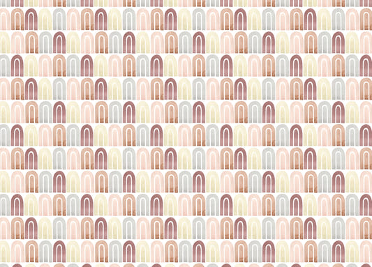 Boho Watercolor Abstract Shapes Pastel Colors Wallpaper