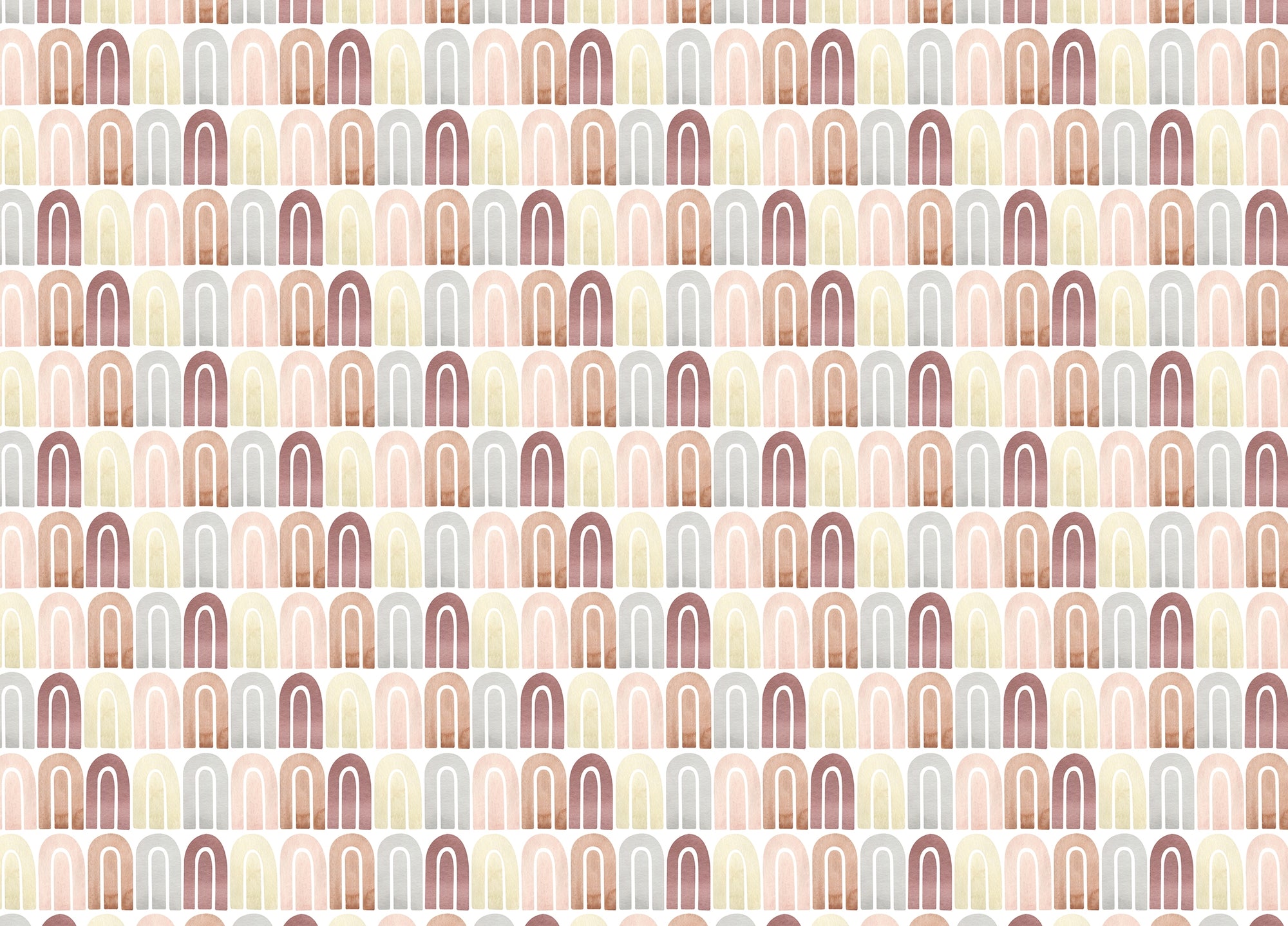 Boho Watercolor Abstract Shapes Pastel Colors Wallpaper