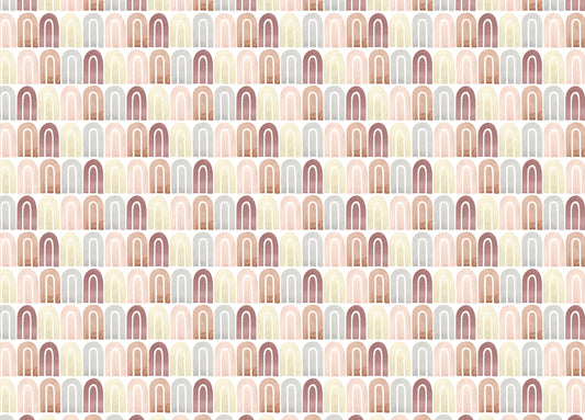 Boho Watercolor Abstract Shapes Pastel Colors Wallpaper