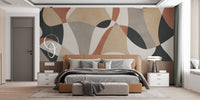 Artistic bold geometric infusion wallpaper for chic walls.

