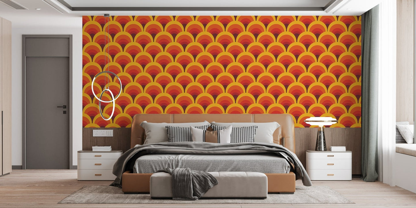 Stylish bold arch pattern wallpaper mural
