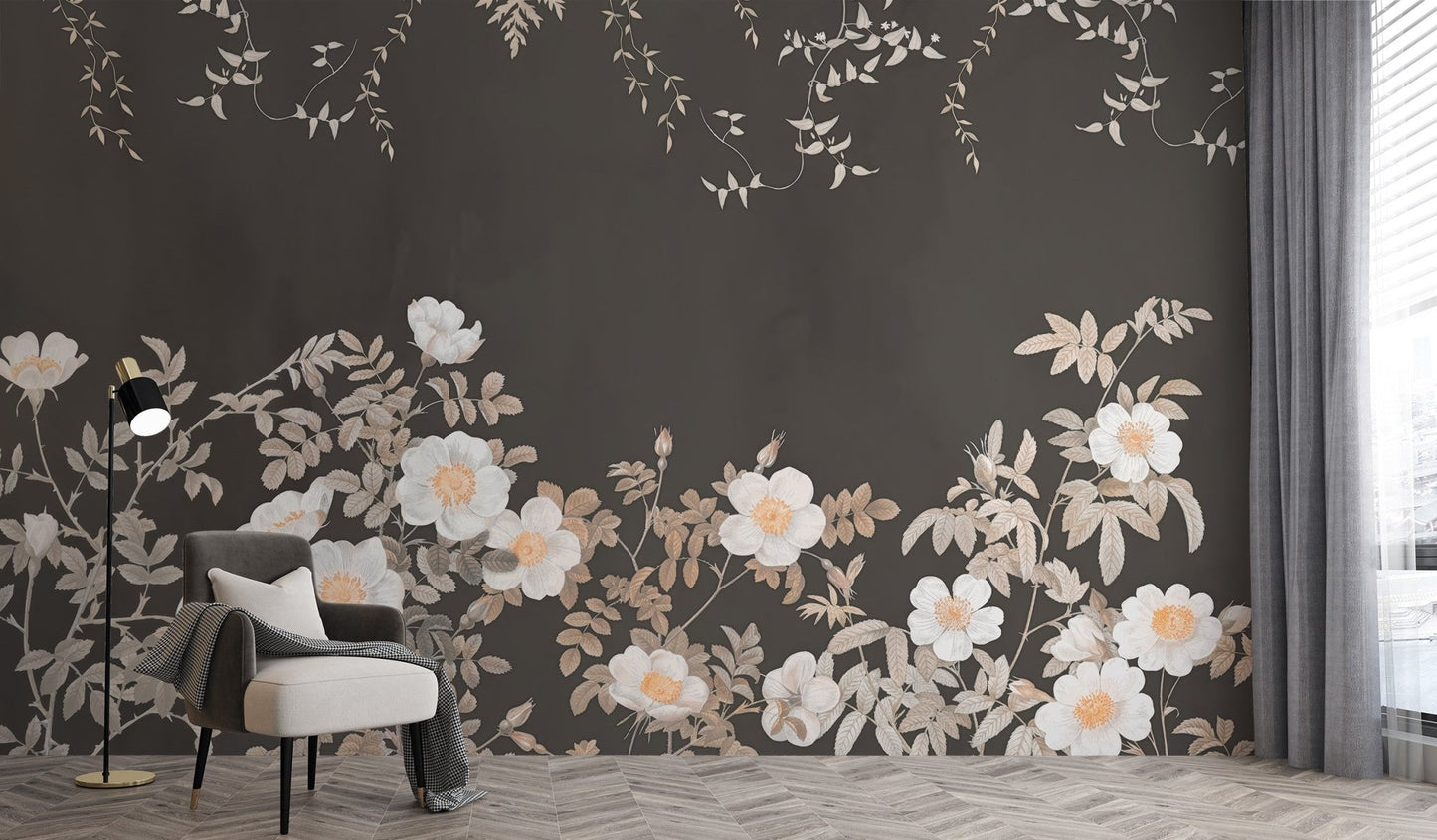 Botanical Blooms Wallpaper Mural - Wallanza
