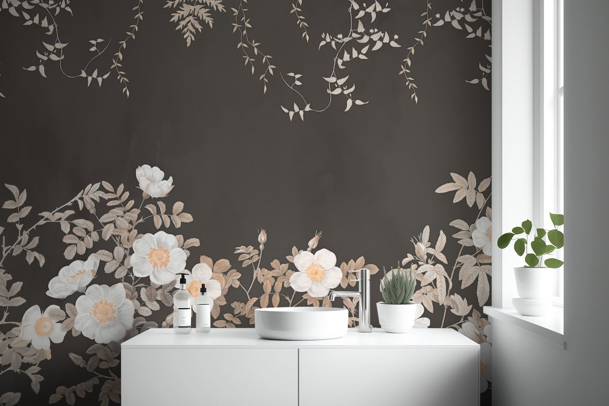 Botanical Blooms Wallpaper Mural - Wallanza