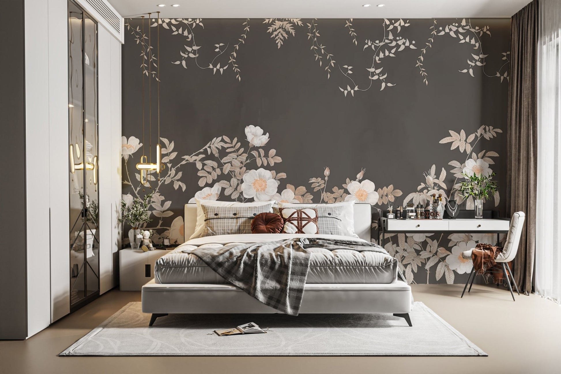 Botanical Blooms Wallpaper Mural - Wallanza