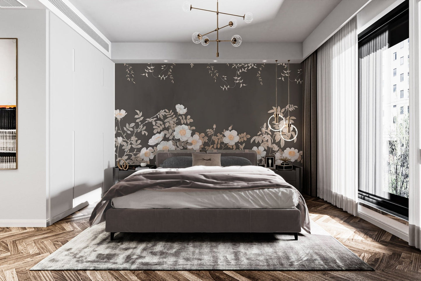 Botanical Blooms Wallpaper Mural - Wallanza
