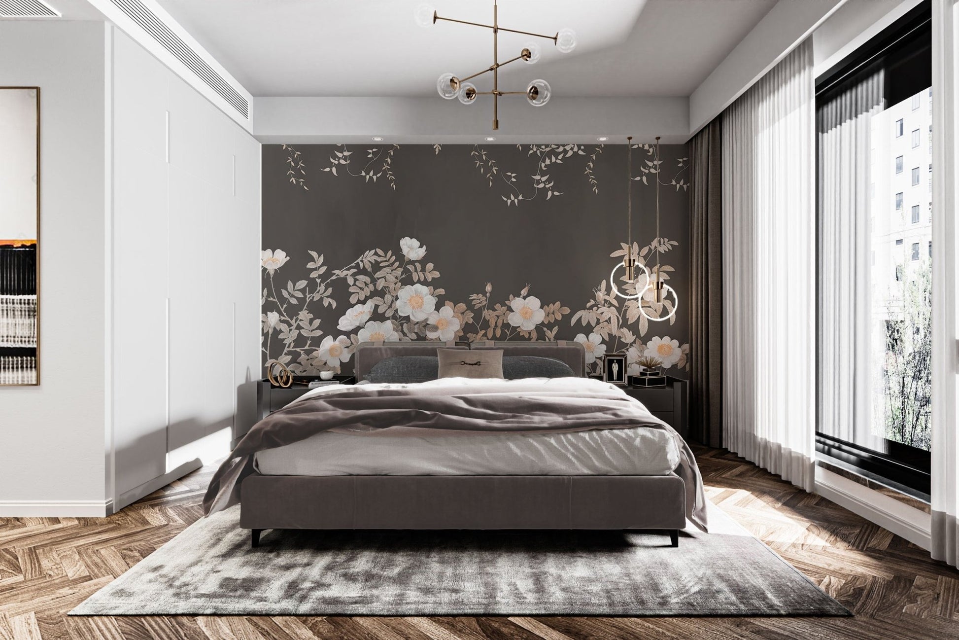 Botanical Blooms Wallpaper Mural - Wallanza