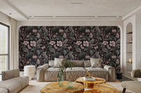 Botanical Blossom Wall mural with a repeating vintage flower pattern.