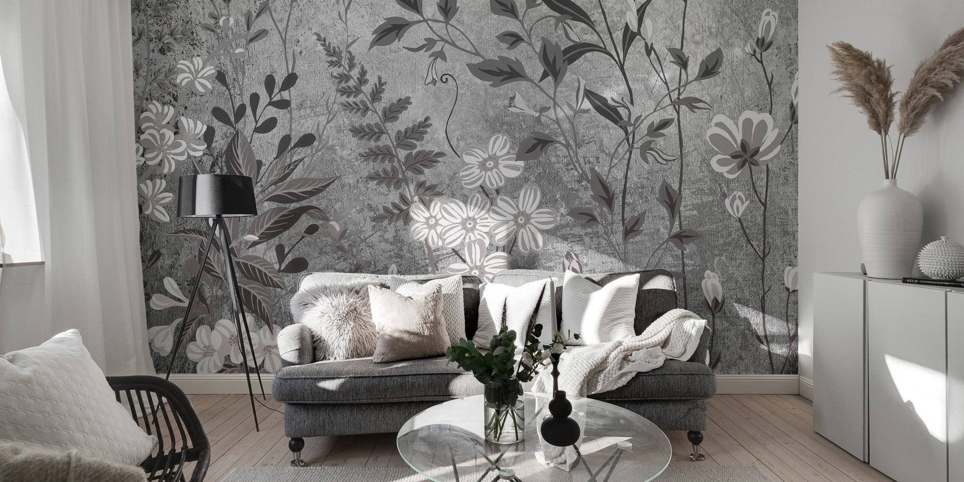 Botanical Flower Wallpaper Mural - Wallanza